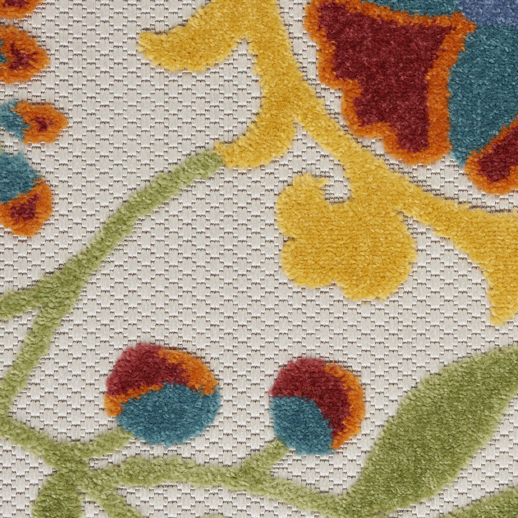 6' X 9' Ivory Multi Floral Indoor Outdoor Area Rug
