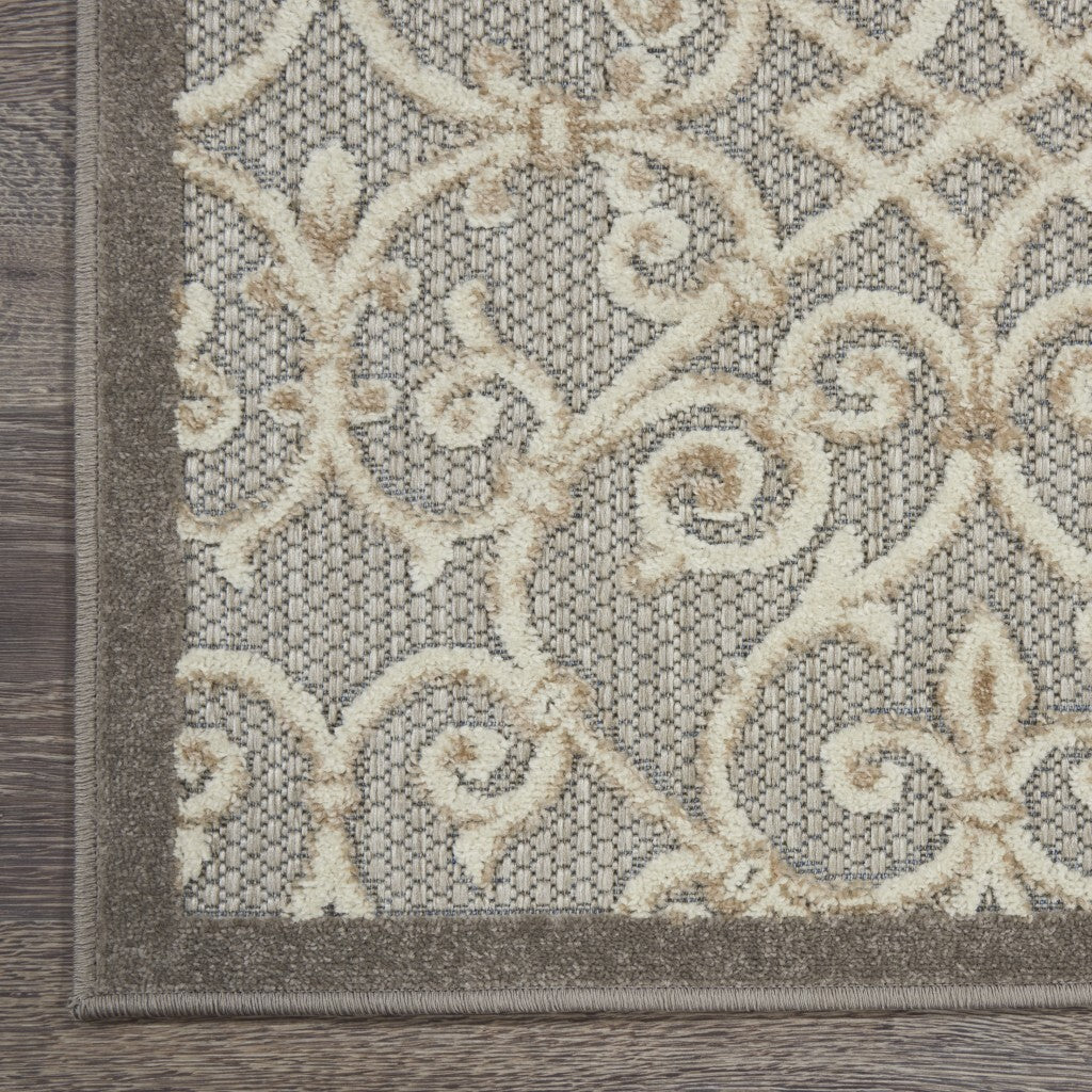 3' X 4' Natural And Gray Indoor Outdoor Area Rug