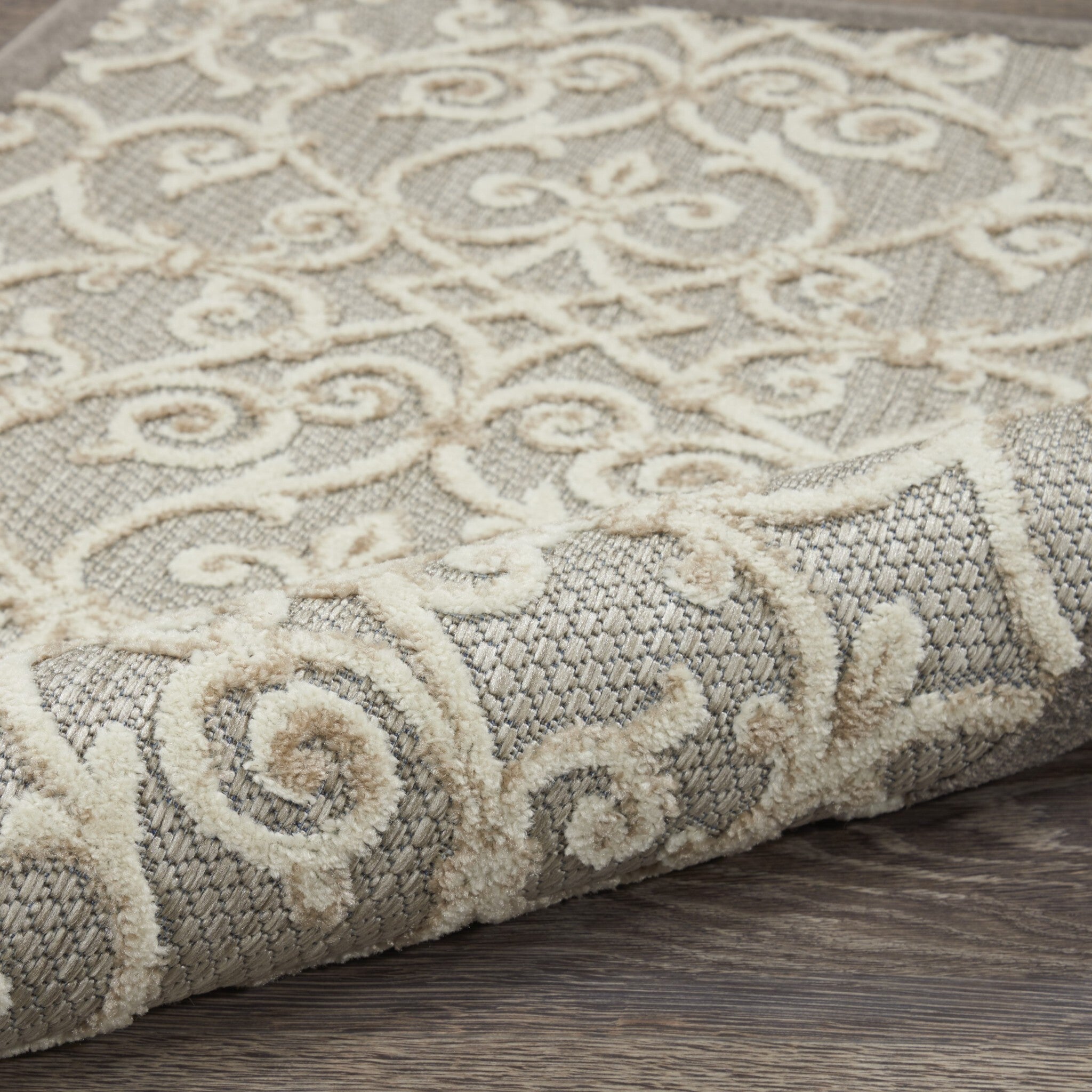 3' X 4' Natural And Gray Indoor Outdoor Area Rug