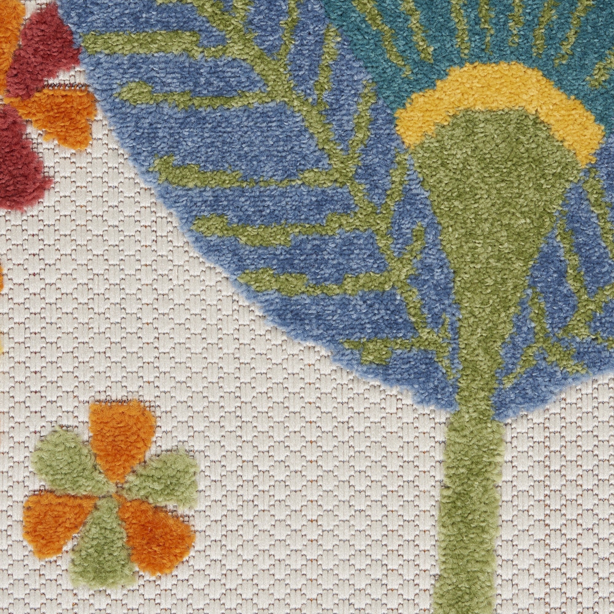 4' X 6' Yellow And Ivory Indoor Outdoor Area Rug