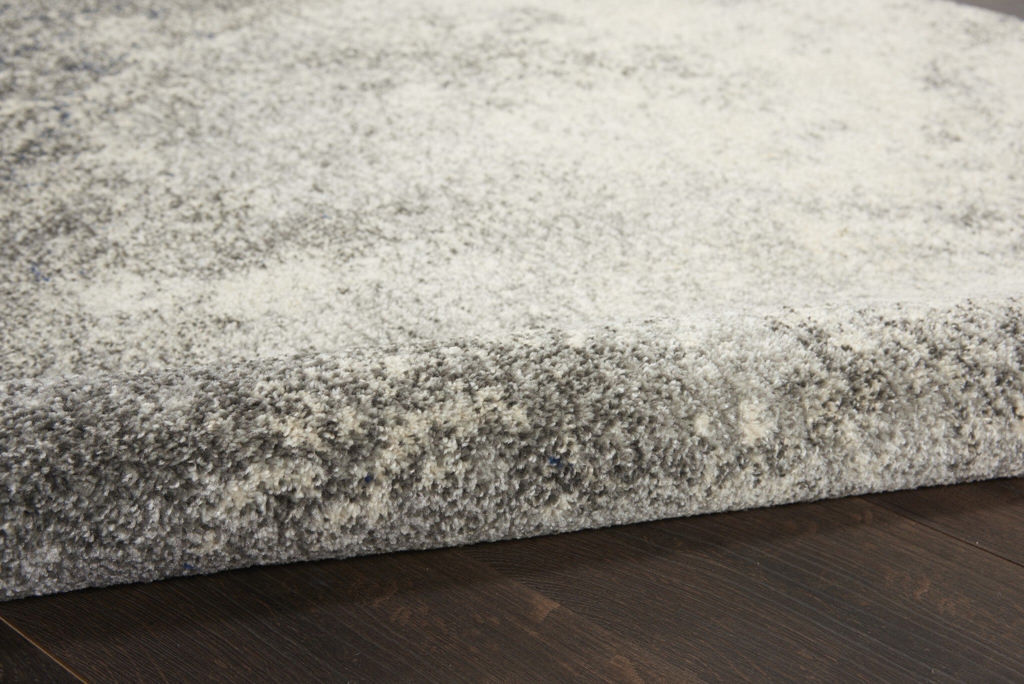2' X 6' Charcoal And Ivory Abstract Runner Rug