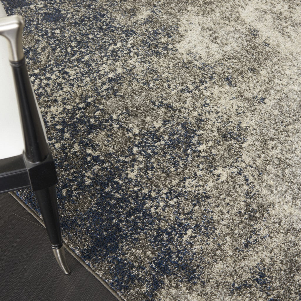 4' X 6' Charcoal And Ivory Abstract Area Rug