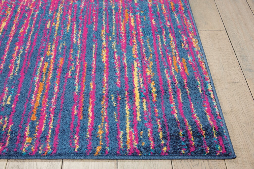 4' X 6' Rainbow Abstract Striations Area Rug