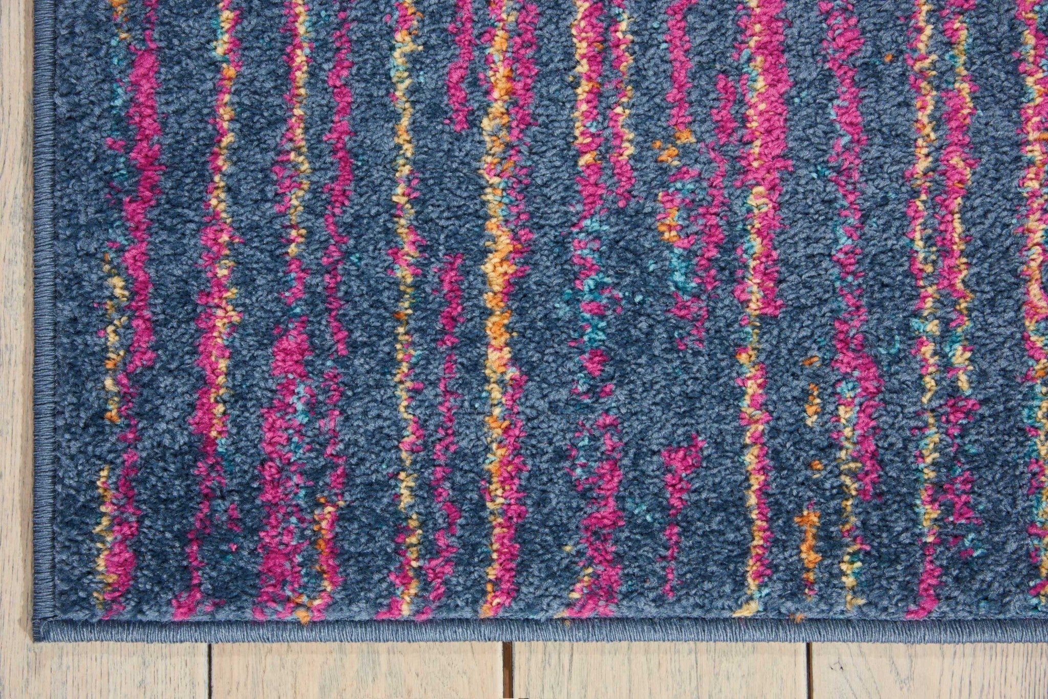 7' X 10' Rainbow Abstract Striations Area Rug