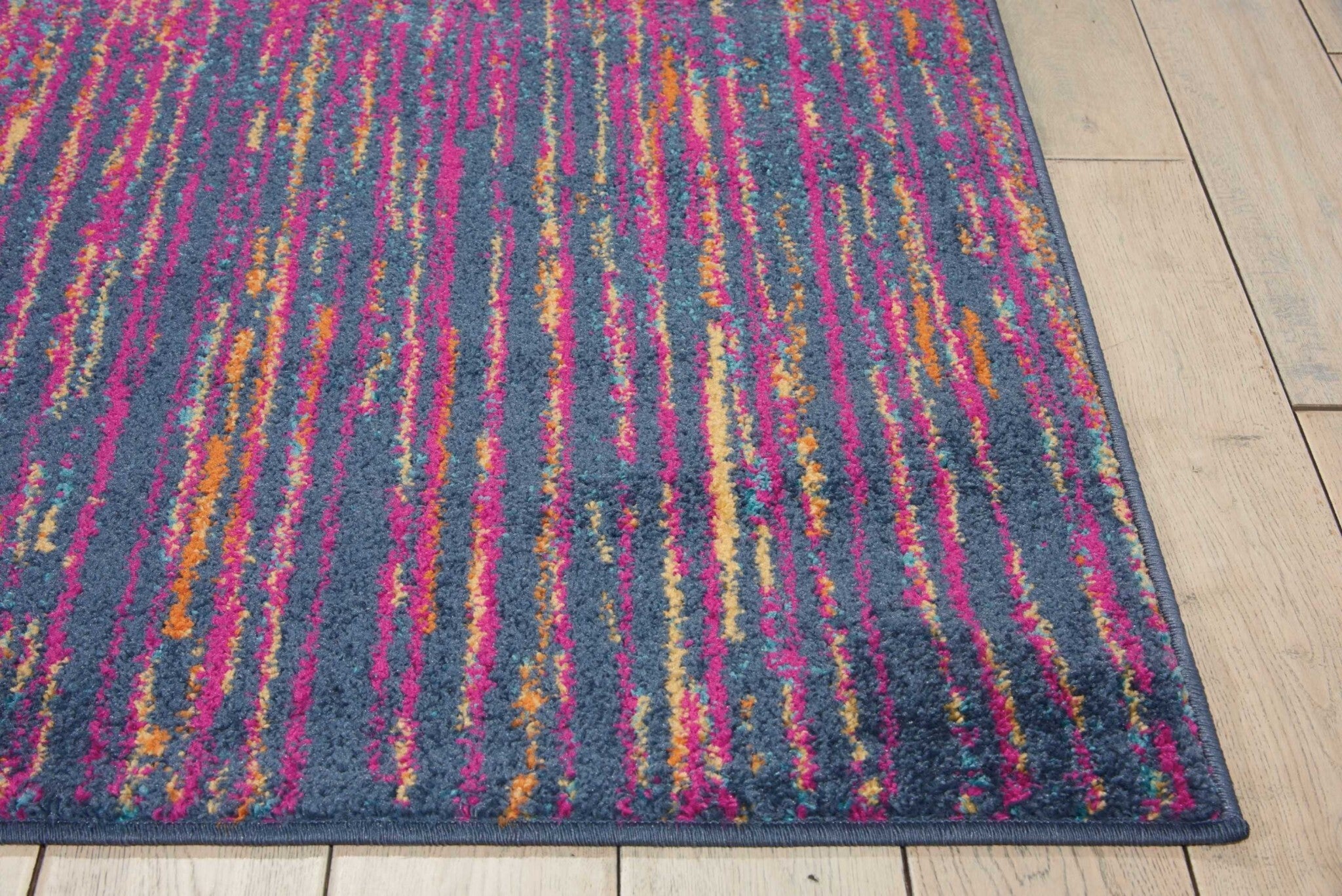 7' X 10' Rainbow Abstract Striations Area Rug