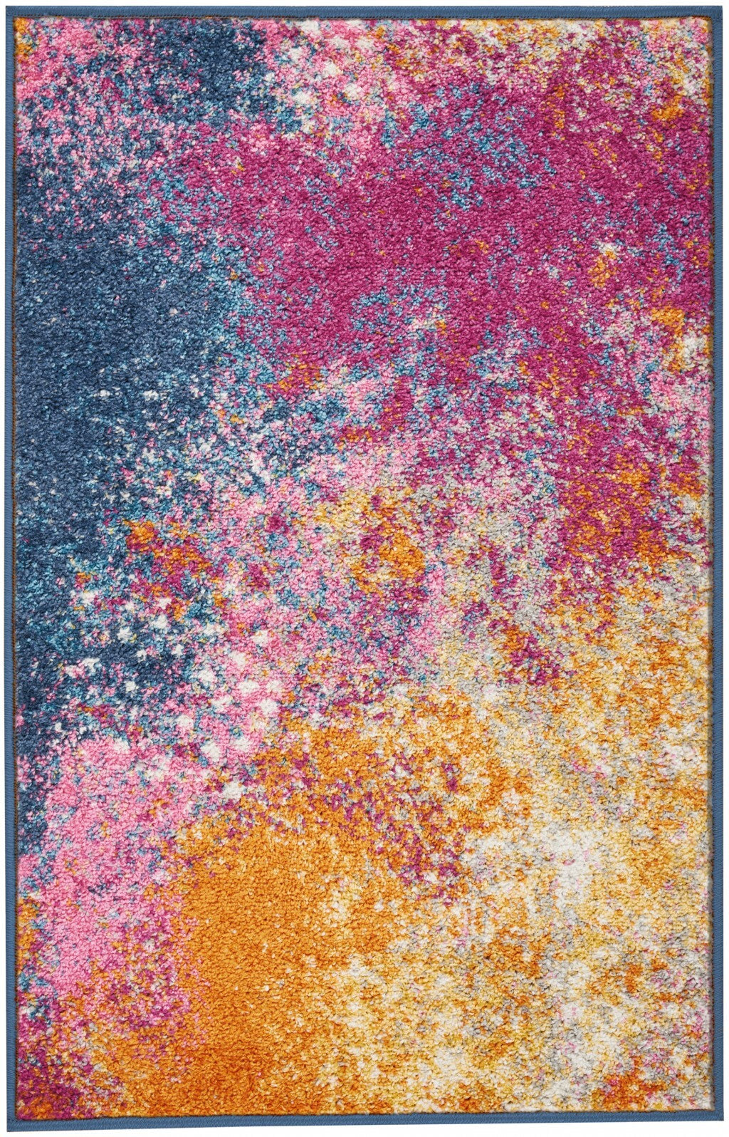 2' X 3' Abstract Brights Sunburst Scatter Rug