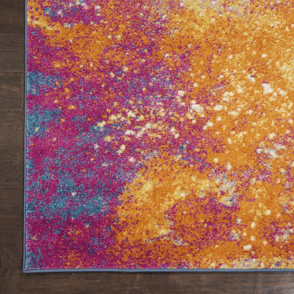 2' X 3' Abstract Brights Sunburst Scatter Rug
