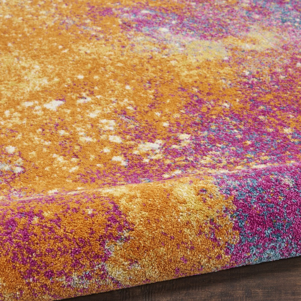 2' X 3' Abstract Brights Sunburst Scatter Rug
