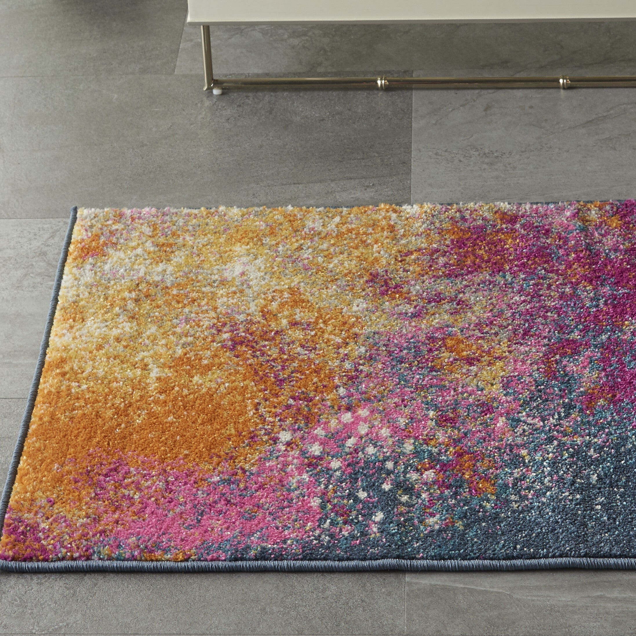 2' X 3' Abstract Brights Sunburst Scatter Rug