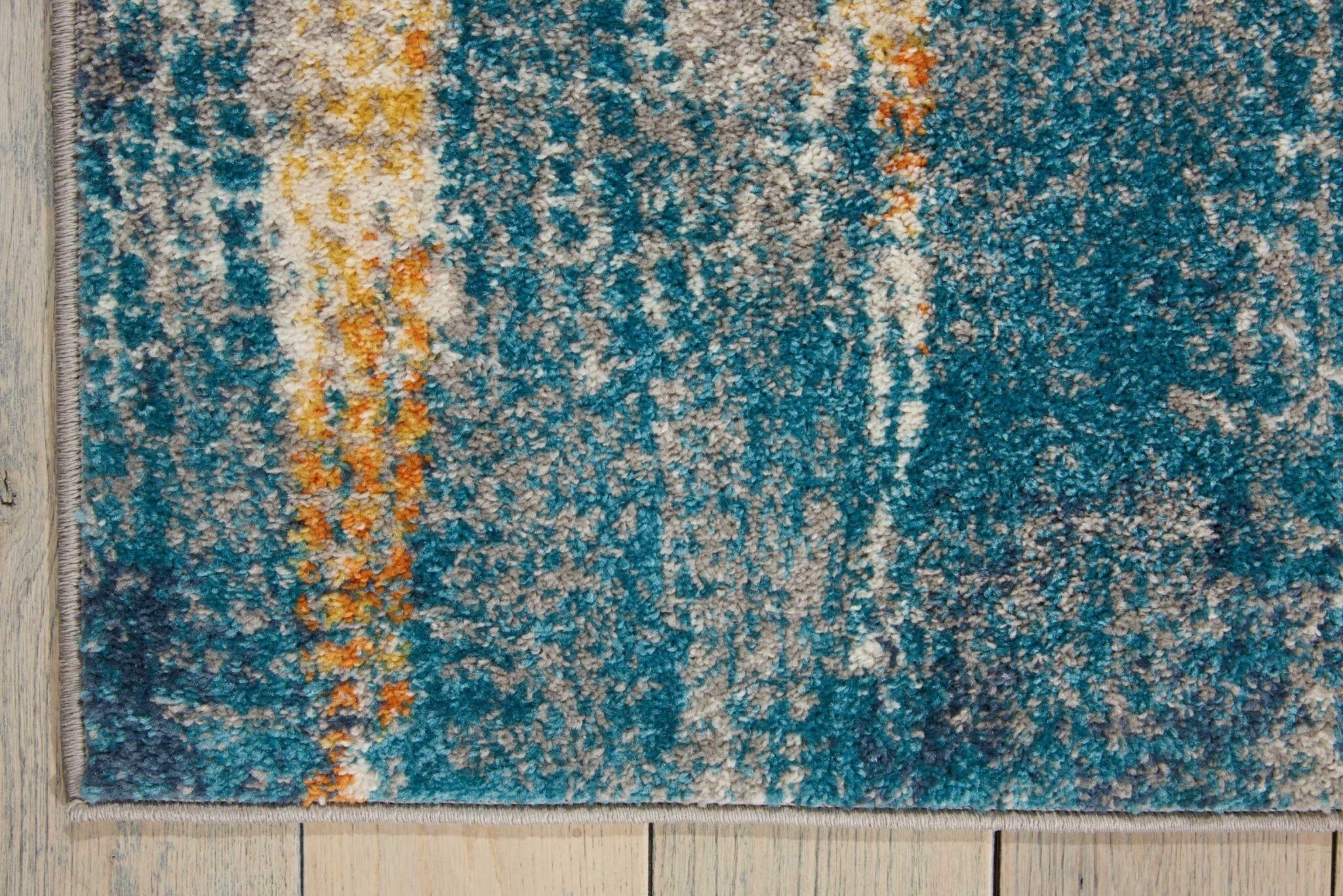 4' X 6' Gray Colorful Abstract Stripes Area Rug