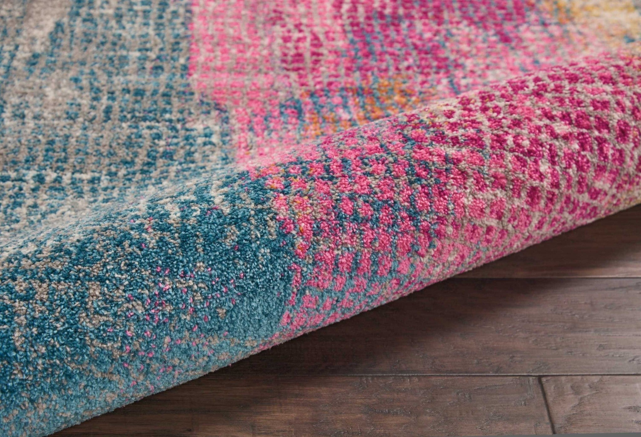 8' X 10' Gray Colorful Abstract Stripes Area Rug