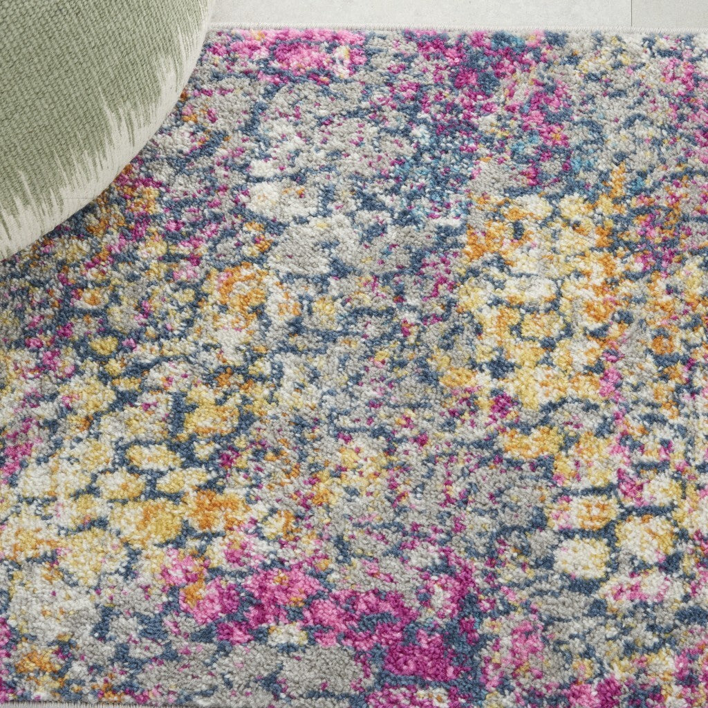 2' X 3' Yellow And Pink Coral Reef Scatter Rug