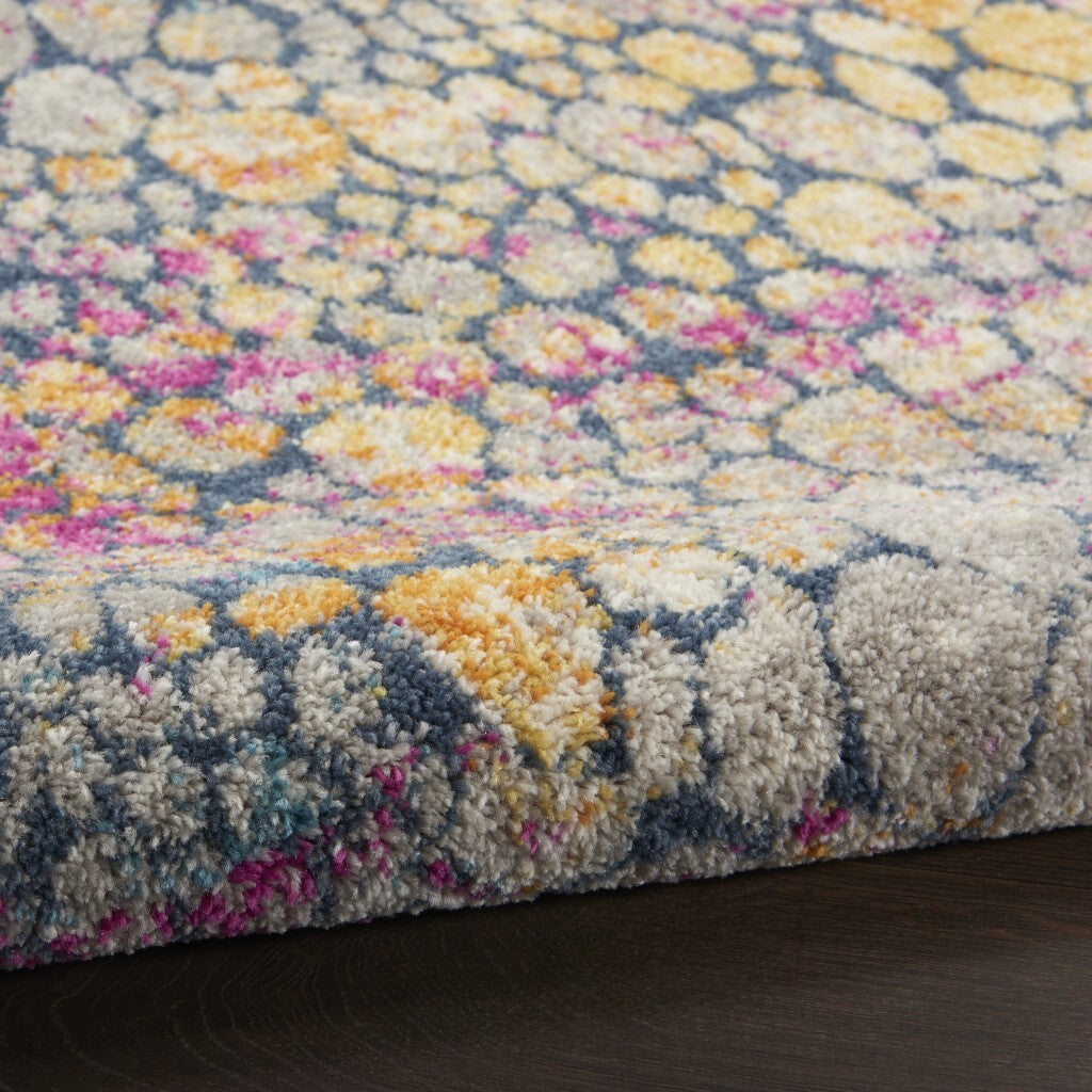 2' X 6' Yellow And Pink Coral Reef Runner Rug