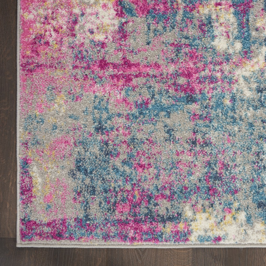 2' X 3' Ivory And Multi Abstract Scatter Rug