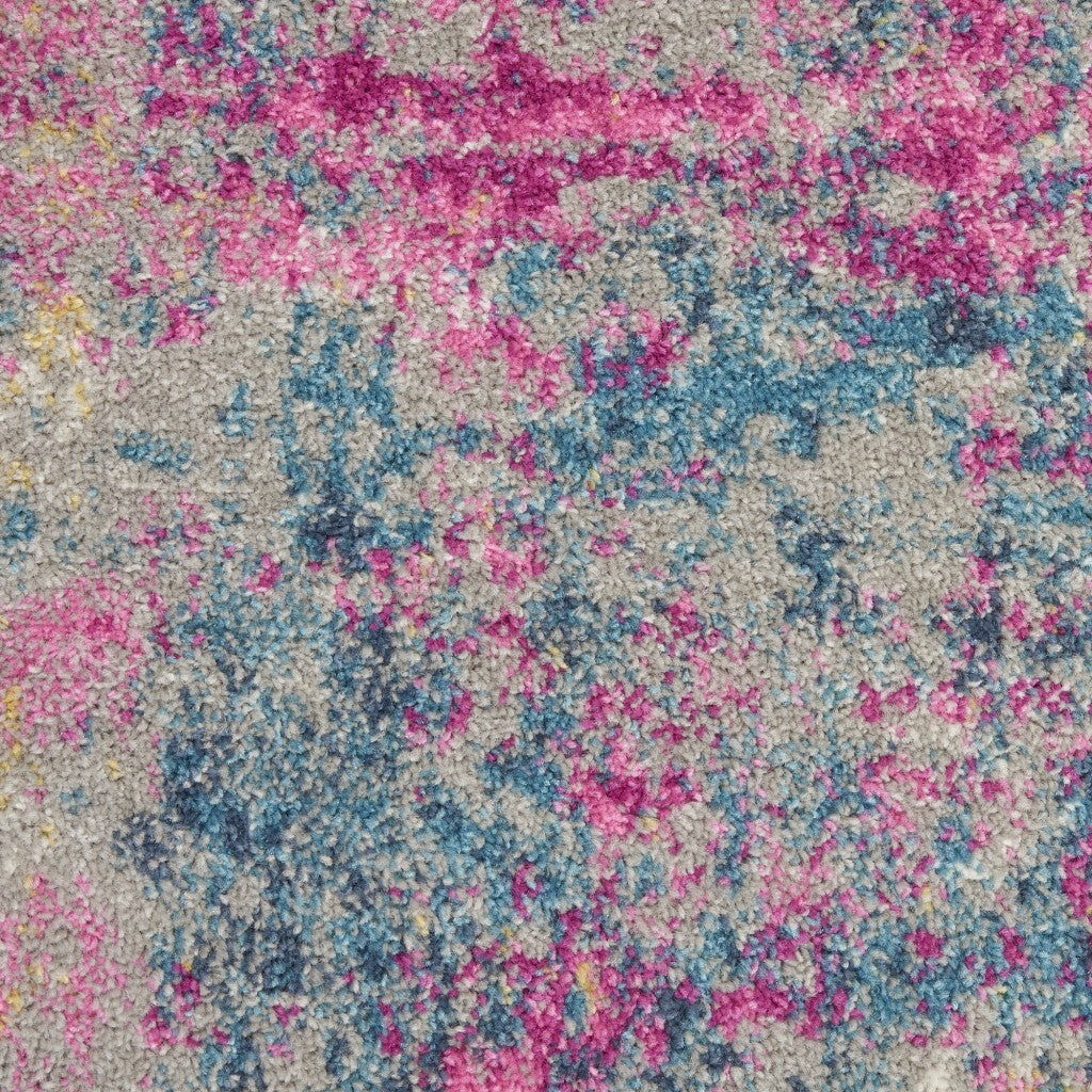 2' X 3' Ivory And Multi Abstract Scatter Rug