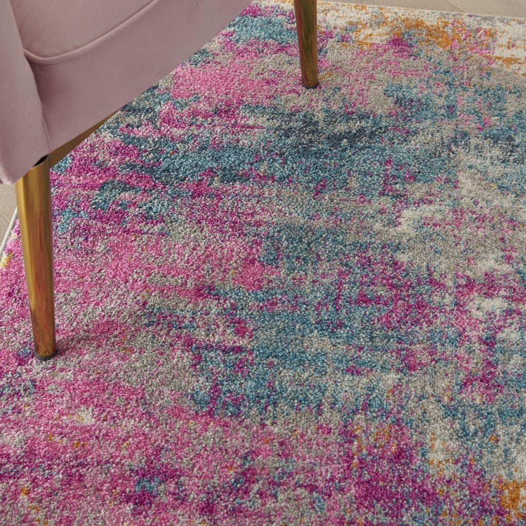 5' X 7' Ivory And Multi Abstract Area Rug