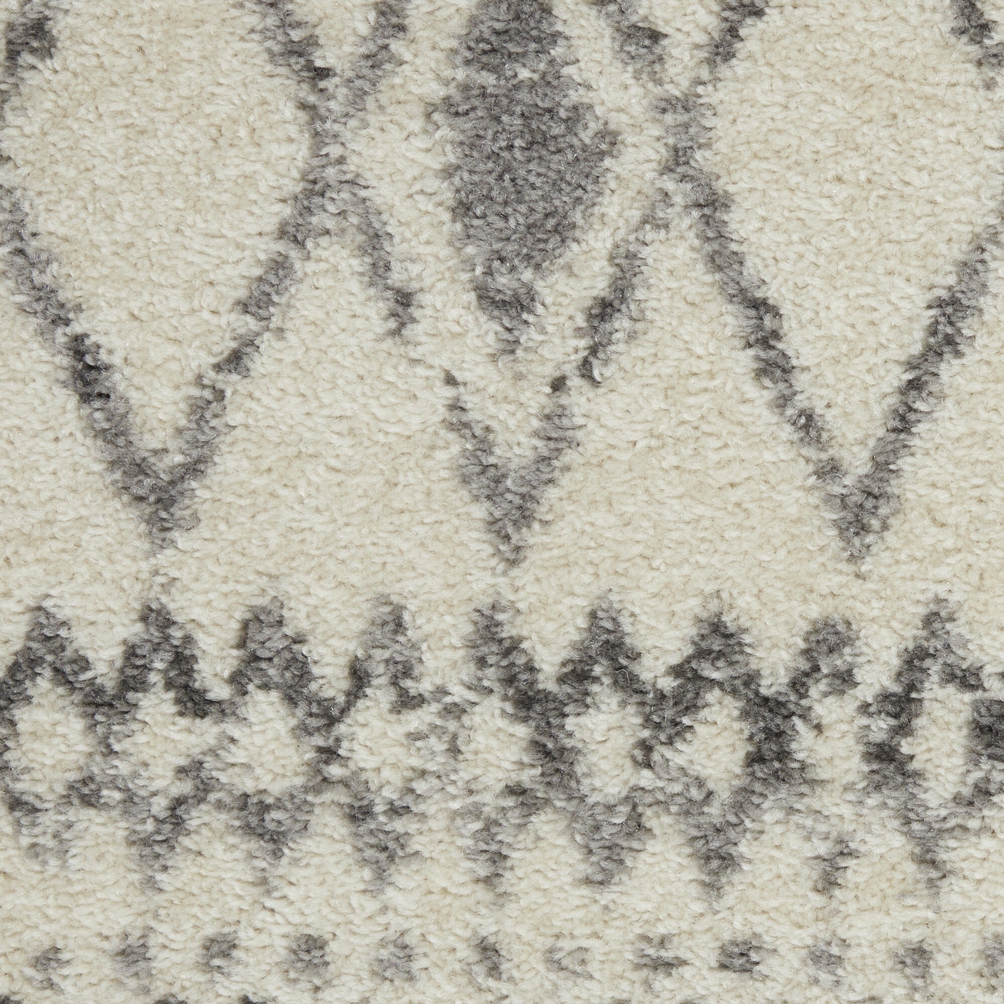 8' X 10' Ivory And Gray Berber Pattern Area Rug