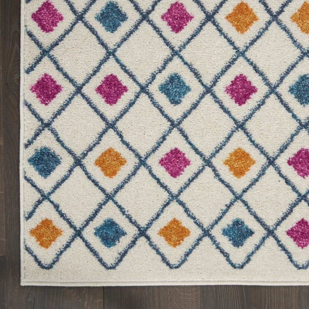 4' X 6' Ivory Jewels Geometric Area Rug