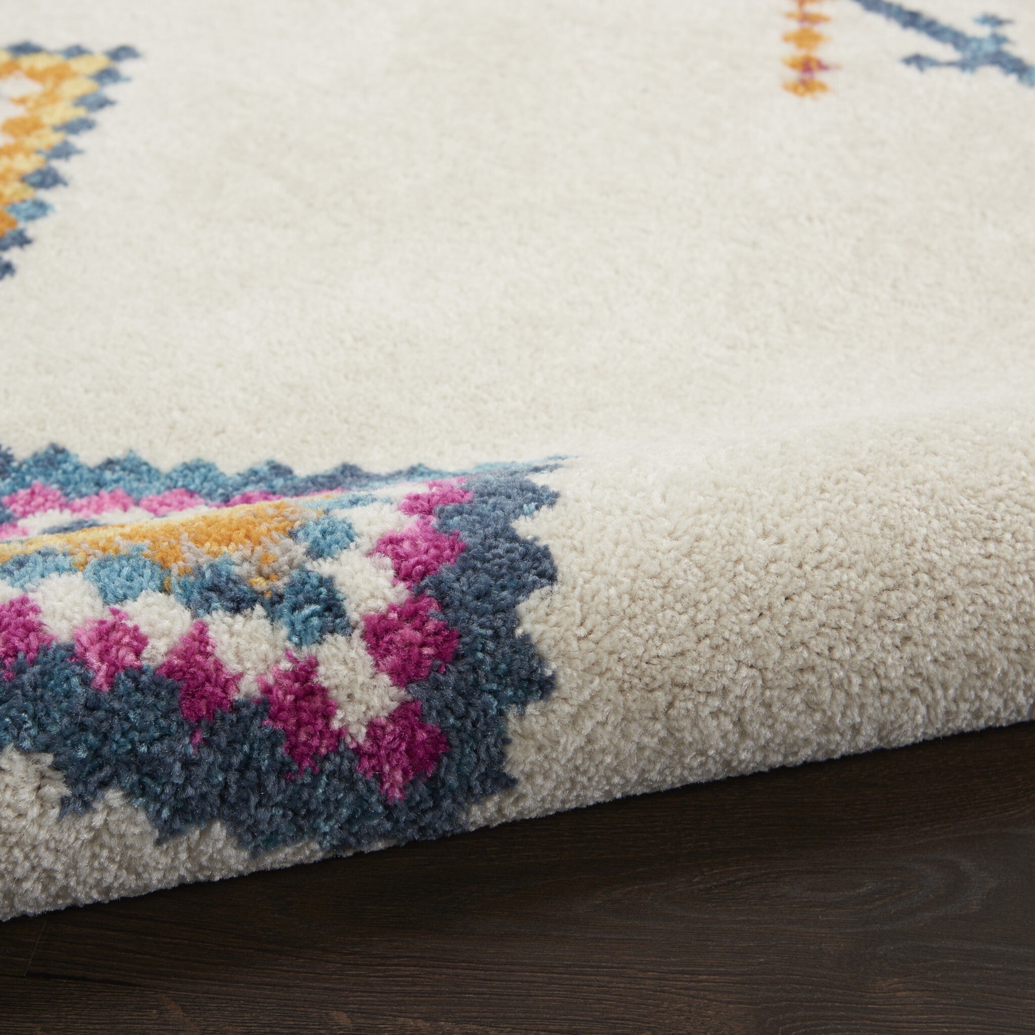 7' X 10' Ivory Boho Jewels Geometric Area Rug