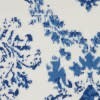 6' X 9' Ivory And Navy Damask Area Rug