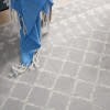 5' X 7' Gray And Ivory Berber Pattern Area Rug