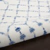 5' X 7' Ivory And Blue Berber Pattern Area Rug
