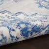 6' X 9' Gray And Blue Persian Medallion Area Rug