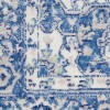 6' X 9' Gray And Blue Persian Medallion Area Rug