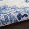 5' X 7' Ivory And Blue Persian Medallion Area Rug