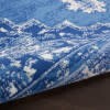 6' X 9' Navy Blue And Ivory Persian Medallion Area Rug