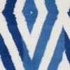 4' X 6' Ivory And Blue Diamond Area Rug
