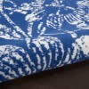 5' X 7' Navy And Ivory Floral Vines Area Rug
