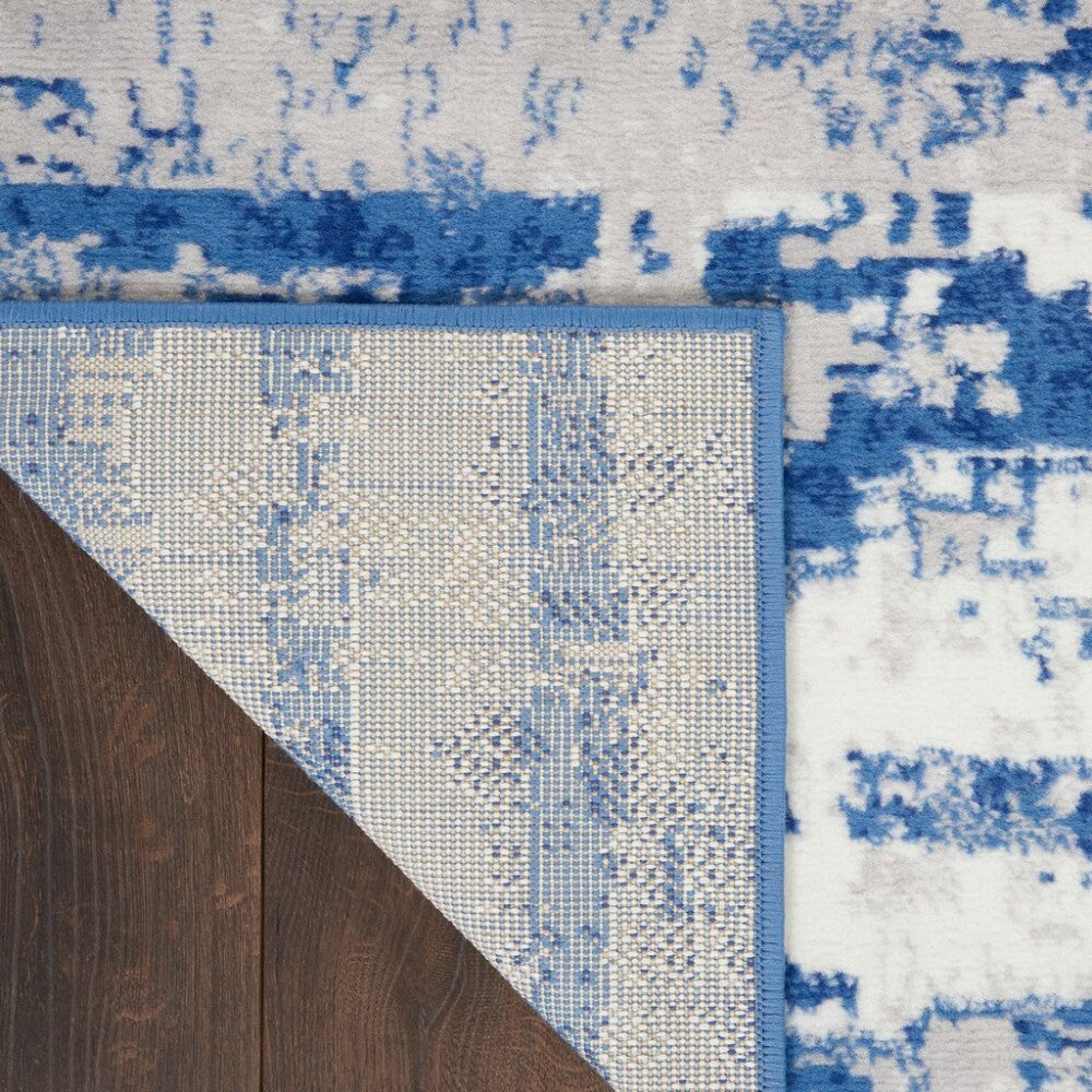 4' X 6' Ivory And Navy Oceanic Area Rug