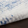 4' X 6' Gray And Blue Abstract Grids Area Rug