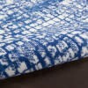 4' X 6' Ivory And Navy Abstract Grids Area Rug