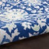 5' X 7' Navy And Ivory Intricate Floral Area Rug