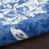 4' X 6' Navy And Ivory Damask Area Rug