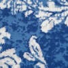 4' X 6' Navy And Ivory Damask Area Rug