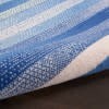 4' X 6' Blue And Ivory Halftone Stripe Area Rug