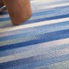 4' X 6' Blue And Ivory Halftone Stripe Area Rug
