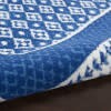 6' X 9' Navy And Ivory Geometric Area Rug