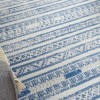 4' X 6' Ivory And Blue Distressed Area Rug