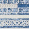 4' X 6' Ivory And Blue Distressed Area Rug