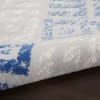 5' X 7' Gray And Blue Diamonds Area Rug