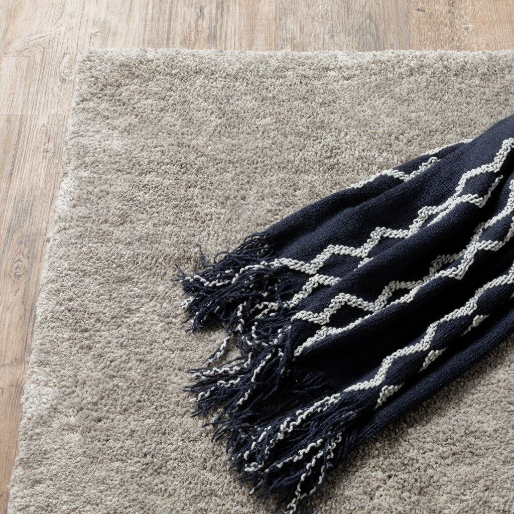 7' X 10' Modern Shaggy Soft Gray Indoor Area Rug