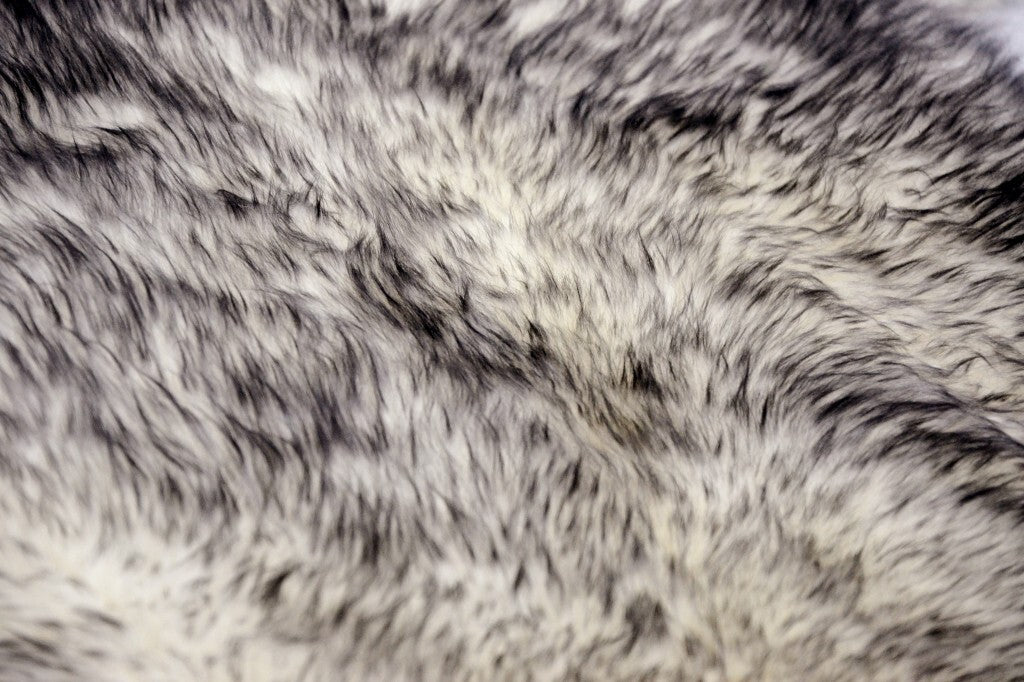 3' X 5' Gray Ombre Natural Sheepskin Area Rug