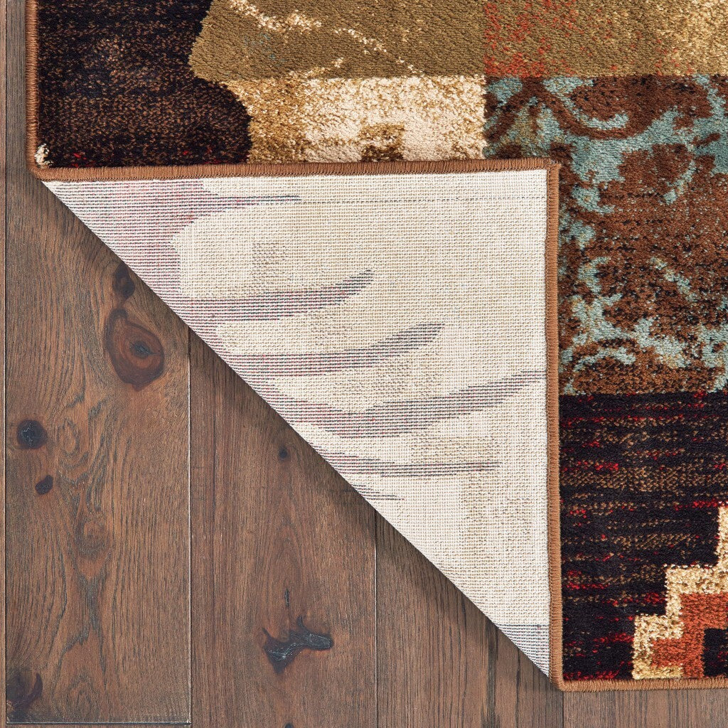10'X13' Rustic Brown Animal Lodge Area Rug