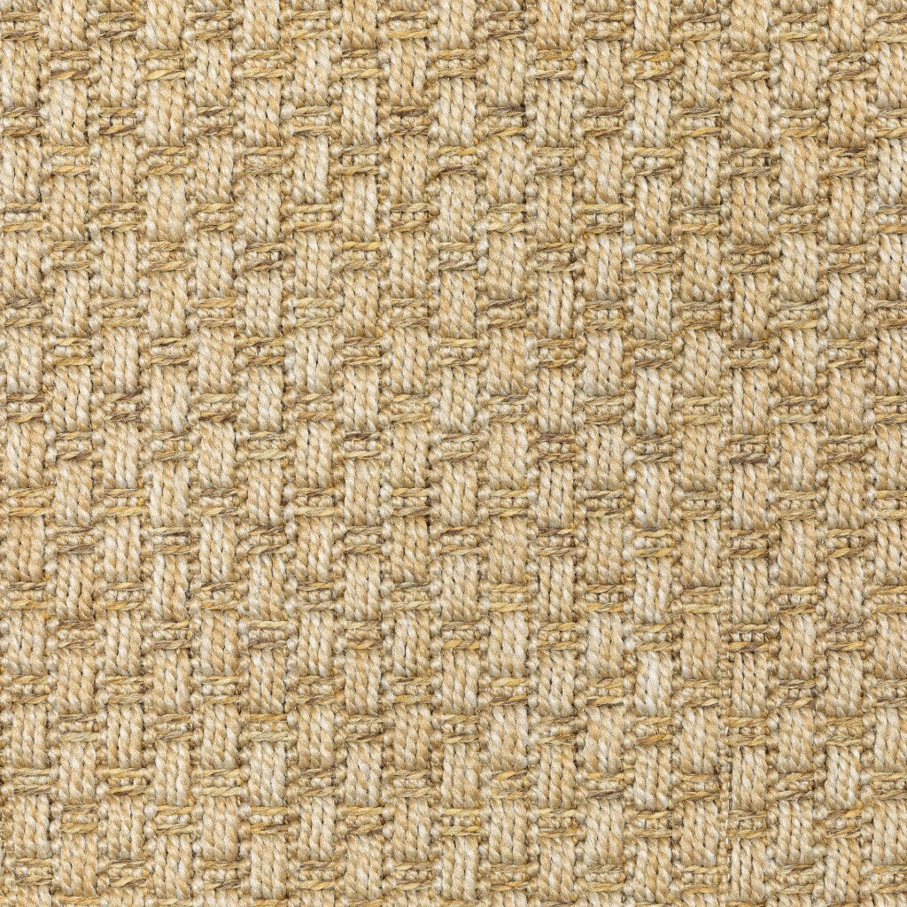 8' Round Solid Sand Beige Indoor Outdoor Area Rug