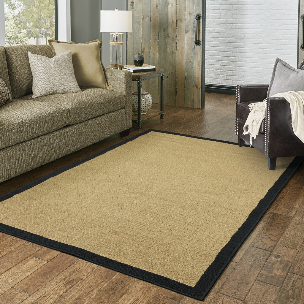 2' X 3' Beige Stain Resistant Indoor Outdoor Area Rug
