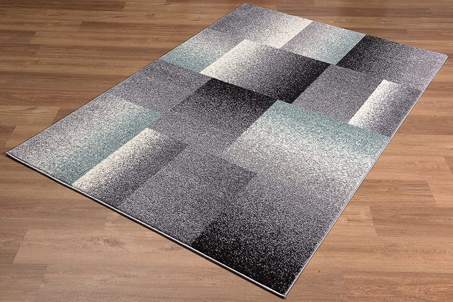5' X 8' Gray Modern Geometric Area Rug
